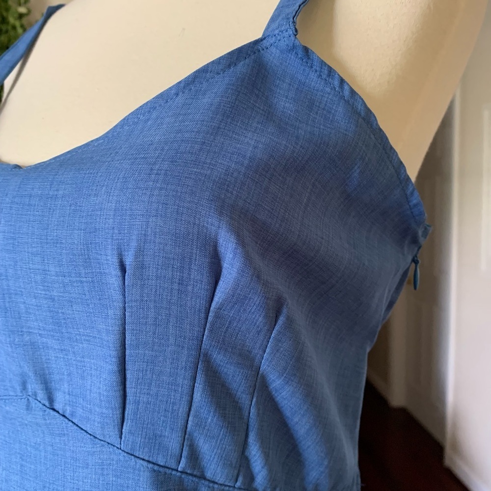 1791 Supply & Co Slip Dress Chambray Blue‎ Size Small - Picture 3 of 6